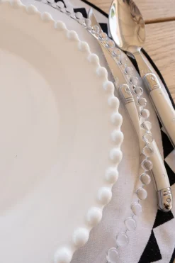 Cristina Oria Platos Y Bajoplatos^Plato Llano De Porcelana Diseño Bolitas