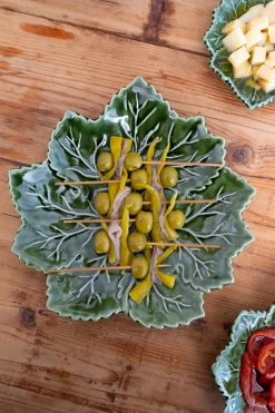 Cristina Oria Platos Y Bajoplatos^Plato Llano Hoja De Parra