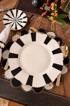 Cristina Oria Platos Y Bajoplatos^Plato Llano Rayas