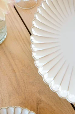 Cristina Oria Platos Y Bajoplatos^Plato Postre Blanca Flor Co