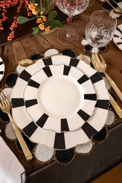 Cristina Oria Platos Y Bajoplatos^Plato Postre Rayas