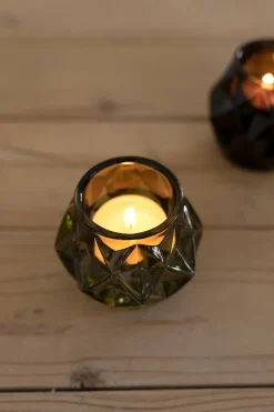 Cristina Oria Candelabros Y Portavelas^Portavelas Con Diseño De Diamante Verde