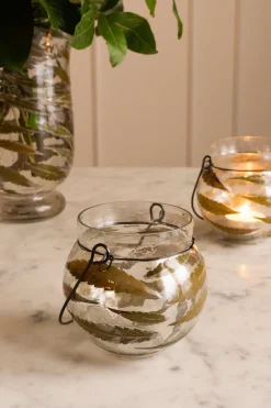 Cristina Oria Candelabros Y Portavelas^Portavelas Cristal Hojas Otoño Pequeño