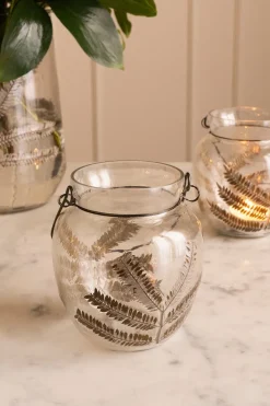 Cristina Oria Candelabros Y Portavelas^Portavelas Cristal Hojas Otoño Grande