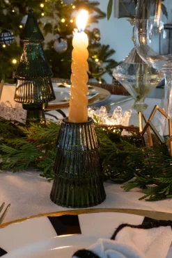 Cristina Oria Candelabros Y Portavelas^Portavelas De Cristal Con Diseño De Árbol Verde