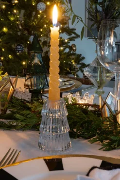 Cristina Oria Candelabros Y Portavelas^Portavelas De Cristal Con Diseño De Árbol Transparente