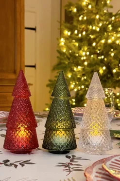 Cristina Oria Candelabros Y Portavelas^Portavelas Desmontable De Cristal Con Diseño De Árbol Verde Picos Pequeño