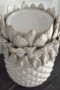 Cristina Oria Piezas Decorativas|Candelabros Y Portavelas^Portavelas Diseño Piña Blanco