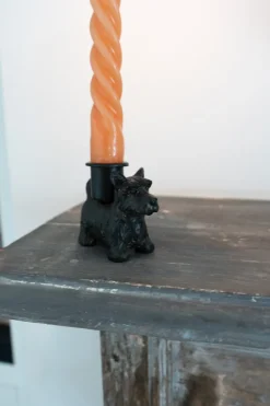 Cristina Oria Candelabros Y Portavelas^Portavelas Negro Con Diseño De Terrier