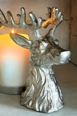 Cristina Oria Candelabros Y Portavelas|Gadgets De Vino^Posa botellas Plateado Con Diseño De Ciervo