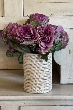 Cristina Oria Jarrones, Floreros Y Maceteros|Gadgets De Vino^Posa-Botellas De Ratán Blanco