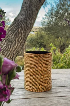 Cristina Oria Jarrones, Floreros Y Maceteros|Gadgets De Vino^Posa-Botellas De Ratán Natural