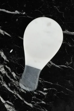 Cristina Oria Accesorios De Mesa^Posacucharas De Mármol Blanco Y Gris Oscuro
