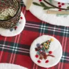 Cristina Oria Posavasos Y Servilleteros^Posavasos De Fieltro Blanco Con Diseño De Ratón Con Árbol