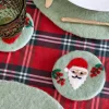 Cristina Oria Posavasos Y Servilleteros^Posavasos De Fieltro Verde Con Diseño De Papa Noel
