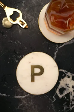 Cristina Oria Menaje Iniciales|Posavasos Y Servilleteros^Posavasos De Mármol Iniciales