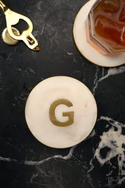 Cristina Oria Menaje Iniciales|Posavasos Y Servilleteros^Posavasos De Mármol Iniciales