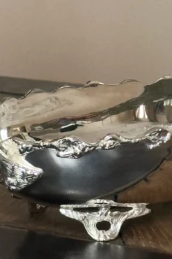 Cristina Oria Accesorios De Mesa^Recipiente Con Asas De Plata CO