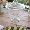 Cristina Oria Piezas Decorativas^Recipiente Con Tapa Cristal Tallado