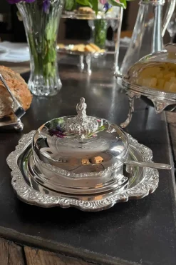 Cristina Oria Accesorios De Mesa^Recipiente De Plata Y Cristal Co