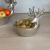 Cristina Oria Piezas Decorativas^Recipiente Plateado Pequeño Con Diseño De Ciervo