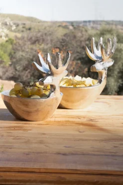 Cristina Oria Piezas Decorativas^Recipiente Plateado Pequeño Con Diseño De Ciervo