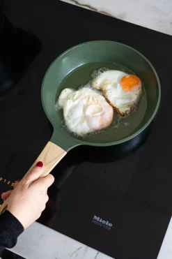 Cristina Oria Sartenes, Ollas Y Cacerolas^Sartén Verde Con Mango De Madera Mediana