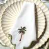 Cristina Oria Servilletas Y Accesorios^Servilleta Con Borde Ondulado Diseño Palmera