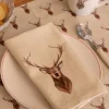 Cristina Oria Servilletas Y Accesorios^Servilleta De Algodón Con Diseño De Ciervo