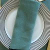 Cristina Oria Servilletas Y Accesorios^Servilleta De Lino Verde Agua Con Borde Negro
