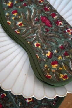 Cristina Oria Servilletas Y Accesorios^Servilleta Flores Verdes