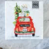 Cristina Oria Servilletas Y Accesorios^Servilletas Coche Antiguo Merry Christmas Grandes
