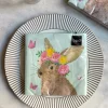 Cristina Oria Servilletas Y Accesorios^Servilletas Conejo Con Corona De Flores Grandes