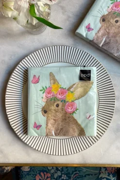 Cristina Oria Servilletas Y Accesorios^Servilletas Conejo Con Corona De Flores Grandes