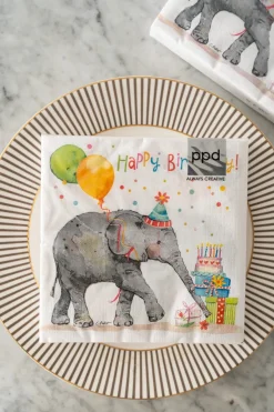 Cristina Oria Servilletas Y Accesorios^Servilletas Elefante & Happy Birthday Grandes
