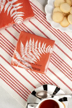 Cristina Oria Servilletas Y Accesorios^Servilletas Helecho Naranjas Pequeñas