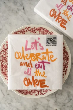 Cristina Oria Servilletas Y Accesorios^Servilletas Let´S Celebrate And Eat All The Cake Grandes