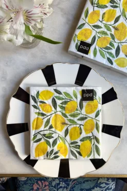 Cristina Oria Servilletas Y Accesorios^Servilletas Limones Y Hojas Grandes