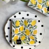 Cristina Oria Servilletas Y Accesorios^Servilletas Limones Y Hojas Pequeñas