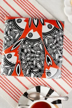 Cristina Oria Servilletas Y Accesorios^Servilletas Naranjas Peces Negros Grandes