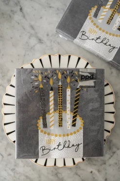 Cristina Oria Servilletas Y Accesorios^Servilletas Tarta & "Happy Birthday" Grandes