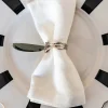 Cristina Oria Posavasos Y Servilleteros|Servilletas Y Accesorios^Servilletero Con Diseño De Cuchillo Plateado