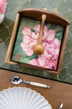 Cristina Oria Posavasos Y Servilleteros^Servilletero De Acacia Natural