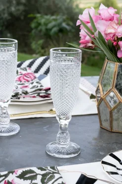 Cristina Oria Copas^Set 6 Copas Cristal Champagne Transparente Picos