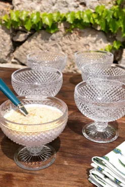 Cristina Oria Copas^Set 6 Copas Cristal Helado Transparente Picos