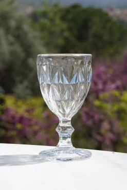 Cristina Oria Copas^Set 6 Copas Cristal Transparente Rombos