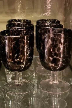 Cristina Oria Copas^Set 6 Copas De Cristal Con Diseño Moteado