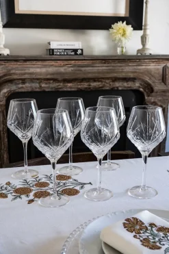 Cristina Oria Copas^Set 6 Copas De Vino Ovaladas Cristal Espiga