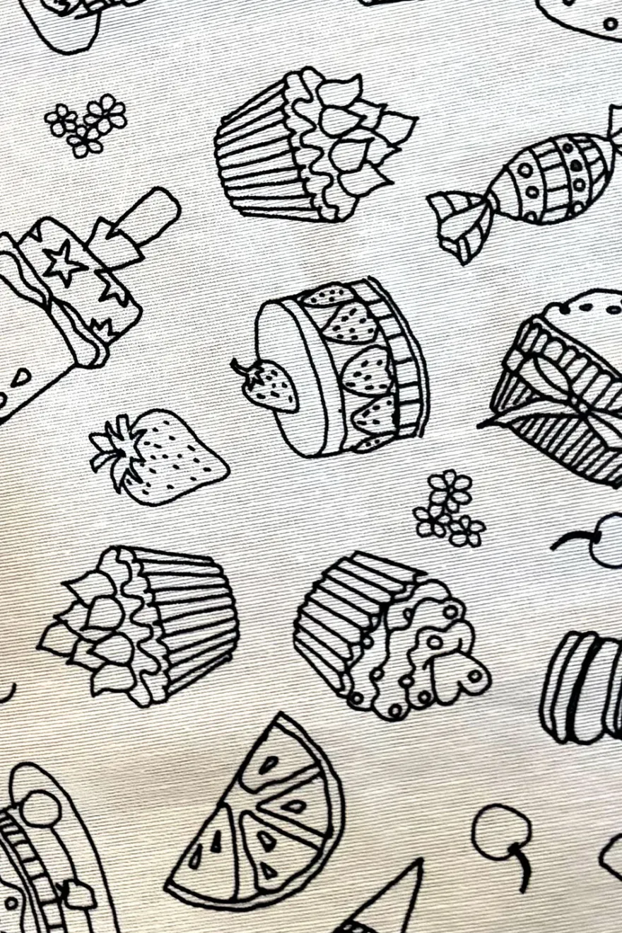 Cristina Oria Manteles Individuales|Minichef^Set 2 Individuales Coloreables Infantiles Con Motivos De Repostería Y Dulces