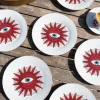 Cristina Oria Platos Y Bajoplatos^Set 6 Platos De Porcelana Con Diseño Good Luck
